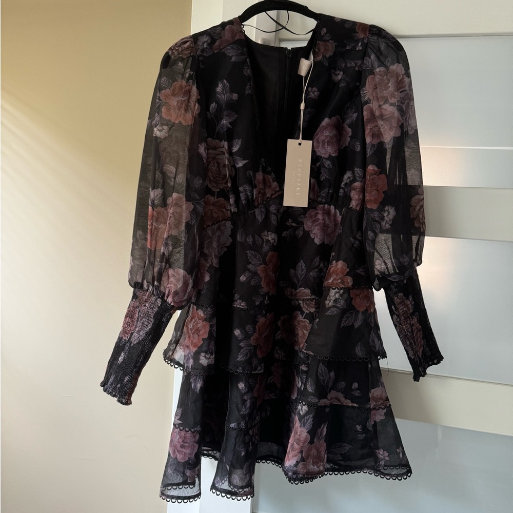 NWT - Keepsake the Label - Ruffle Floral Puff Sleeve Dress